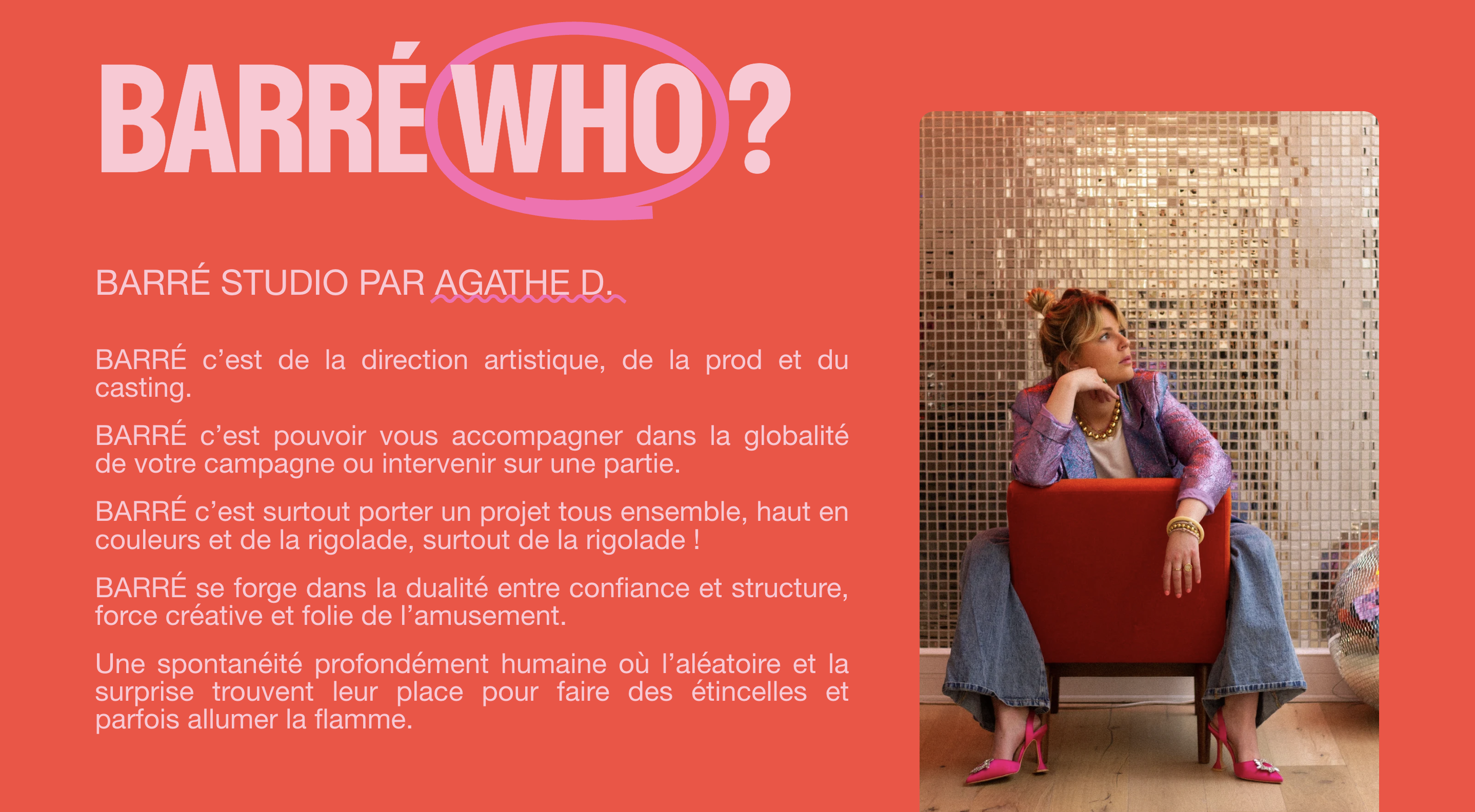 Page À propos originale de Barré Studio